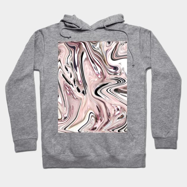 preppy spring pastel color grey pink marble swirls Hoodie by Tina